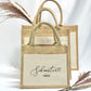 Schicke Jutetasche mit „Schwesterherz“-Schriftzug, ideal für deine Schwester. Diese Tasche ist in drei Größen erhältlich und bietet ausreichend Platz für Einkäufe oder Reisen – ein perfektes Geschenk für Freundschaft oder als Weihnachtsgeschenk.