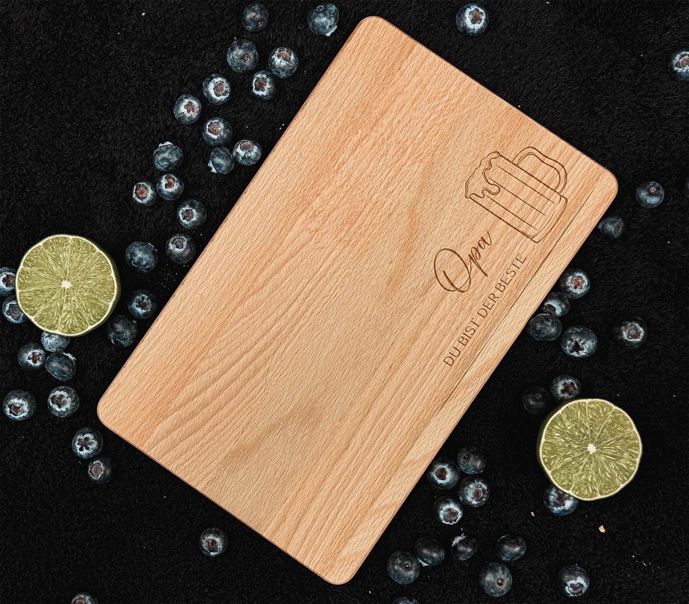 Stilvolles Frühstücksbrett mit individueller Gravur, perfekt für Brot, Obst oder Snacks, aus robustem Holz gefertigt, langlebig, nachhaltig geölt, ideal als Geschenk für beste Freunde, Familie oder Kollegen.
