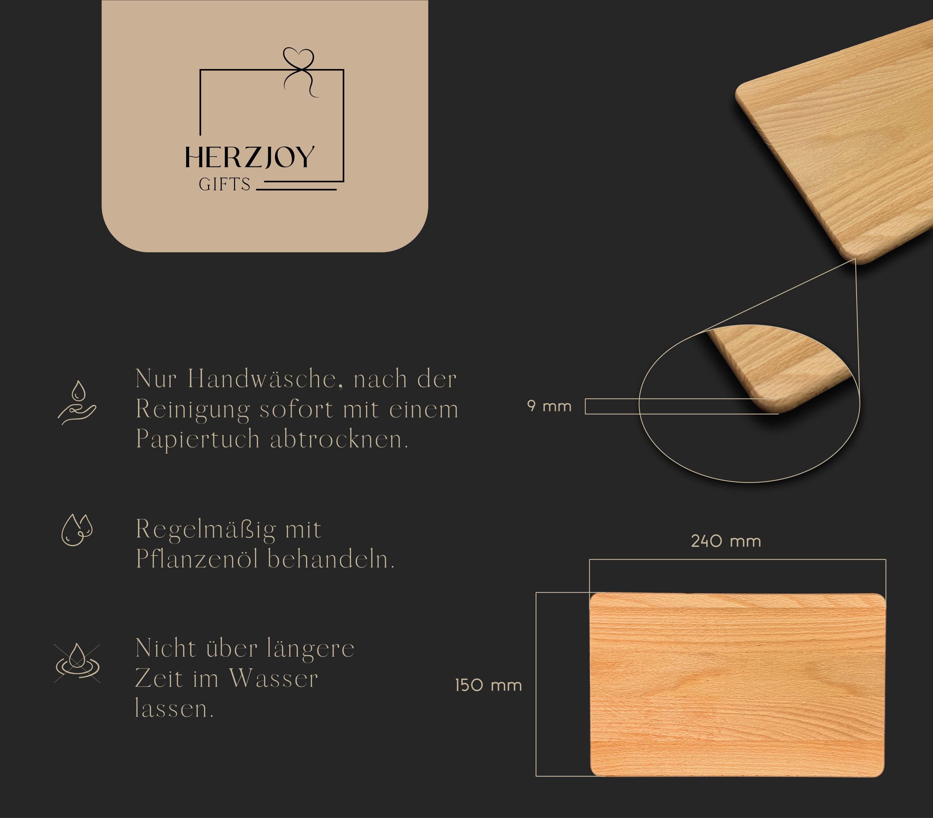Nachhaltiges und robustes Schneidebrett aus Buchenholz, mit personalisierter Gravur erhältlich, ideal für Geschenke zu Weihnachten, Geburtstagen oder Jubiläen, eine nützliche und stilvolle Ergänzung für jede Küche.