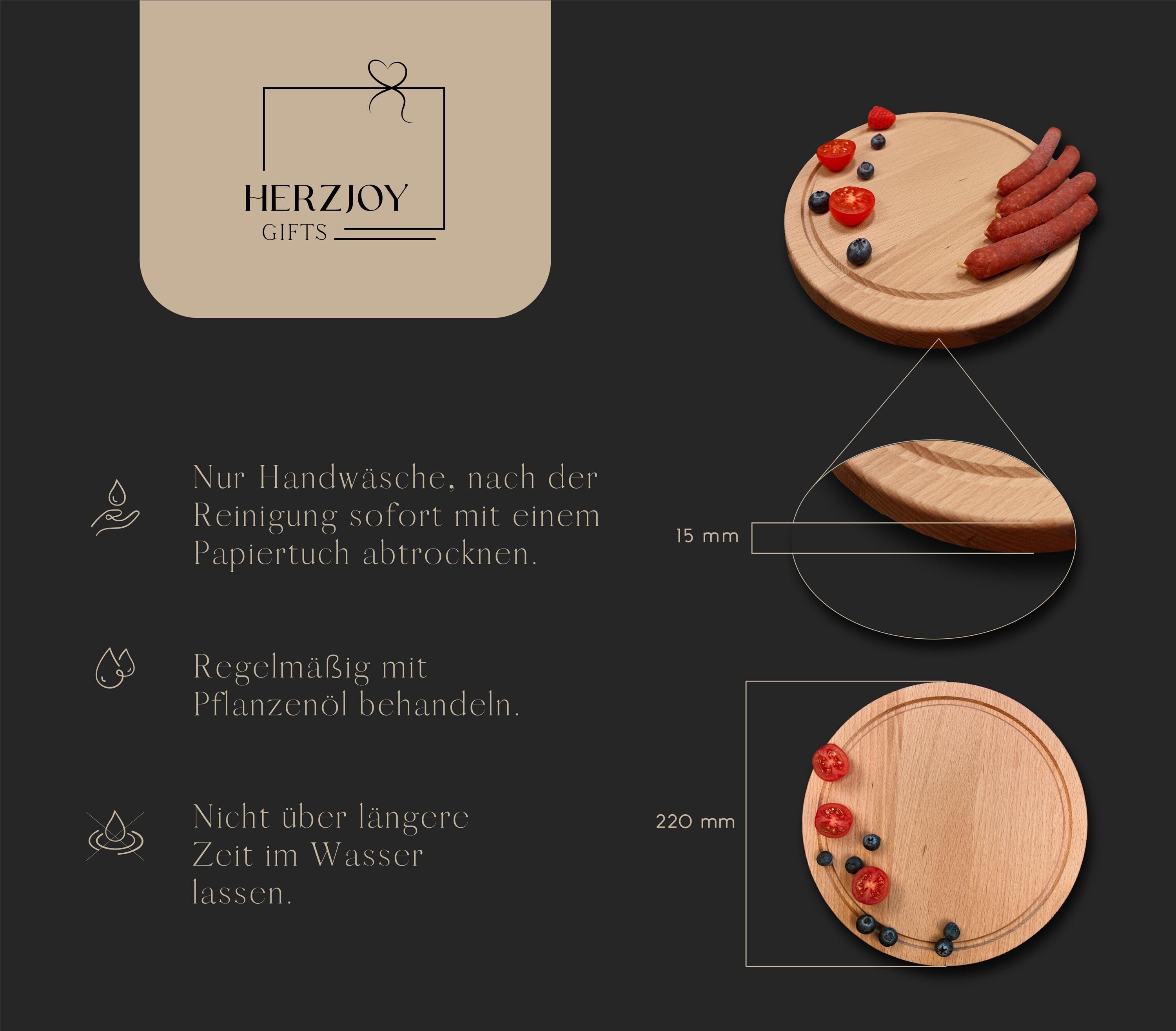 Rundes personalisiertes Schneidebrett für Oma, Holzbrettchen mit Gravur, individuell anpassbar mit Namen, kurzer Botschaft oder liebevollem Spruch, stilvolles Geschenk zum Geburtstag, Muttertag oder einfach als Dankeschön, dekorativ und praktisch für Küche und Tisch, ideal zum Servieren von Frühstück, Brotzeit oder Snacks, hochwertige Qualität und liebevolle Gestaltung.