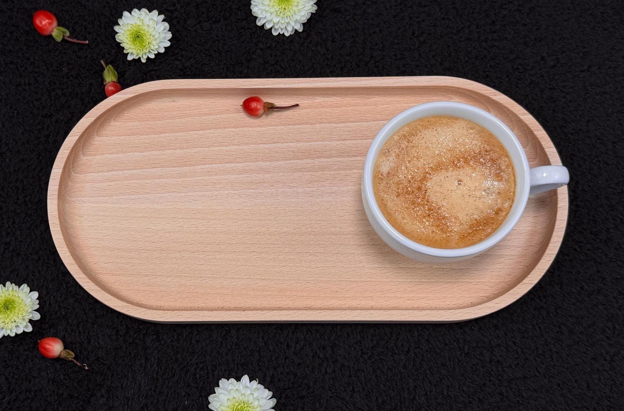 Serviertablett personalisiert Gravur Papa | Geschenk zum Vatertag, Holzdekoration, personalisiertes Deko Tablett für Papa, Kaffee Holzbrett