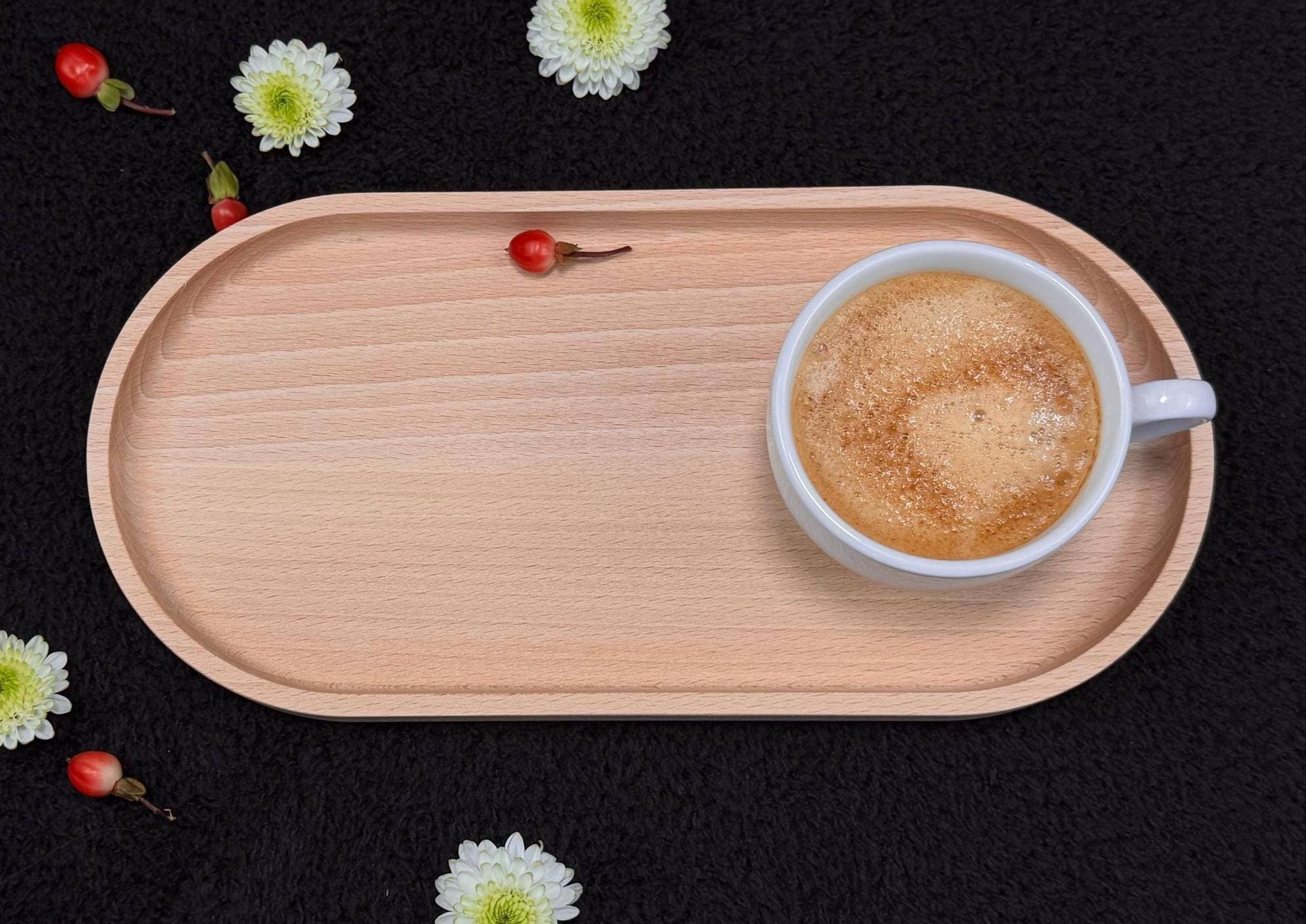 Serviertablett Personalisiert mit Gravur Mama | Kaffe und Tee Brett, Personalisiertes Holztablett Mama, Holzdekoration, Muttertagsgeschenk