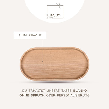 Handgefertigtes Buchenholz-Tablett mit Hartwachs-Beschichtung, das als personalisiertes Geschenk für jede Gelegenheit, wie Geburtstagsfeiern oder Ostern, eine schöne Wahl darstellt. Es eignet sich hervorragend für Snacks, Drinks oder als schickes Dekorationsstück. Lächeln Holztablett