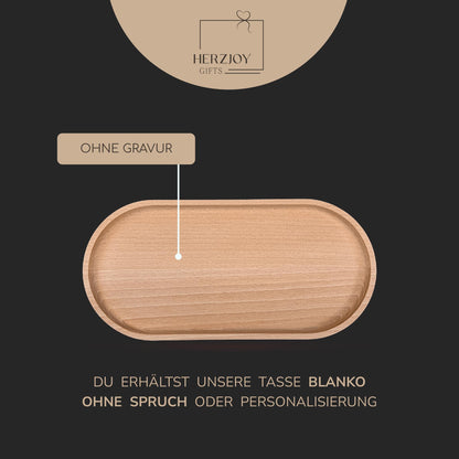 Praktisches Buchenholz-Tablett mit natürlicher Holzmaserung, ideal für das Servieren von Snacks oder als persönliche Überraschung zu Ostern, Geburtstagsfeiern oder als Freundschaftsgeschenk. Hergestellt aus nachhaltigem Buchenholz und mit Hartwachs beschichtet.