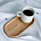 Serviertablett personalisiert Gravur Freundschaft | Kaffee Holz Tablett | Dekotablett Geschenkidee für Frauen, Geburtstag Freundin, Holzdeko