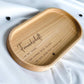 Serviertablett personalisiert Gravur Freundschaft | Kaffee Holz Tablett | Dekotablett Geschenkidee für Frauen, Geburtstag Freundin, Holzdeko