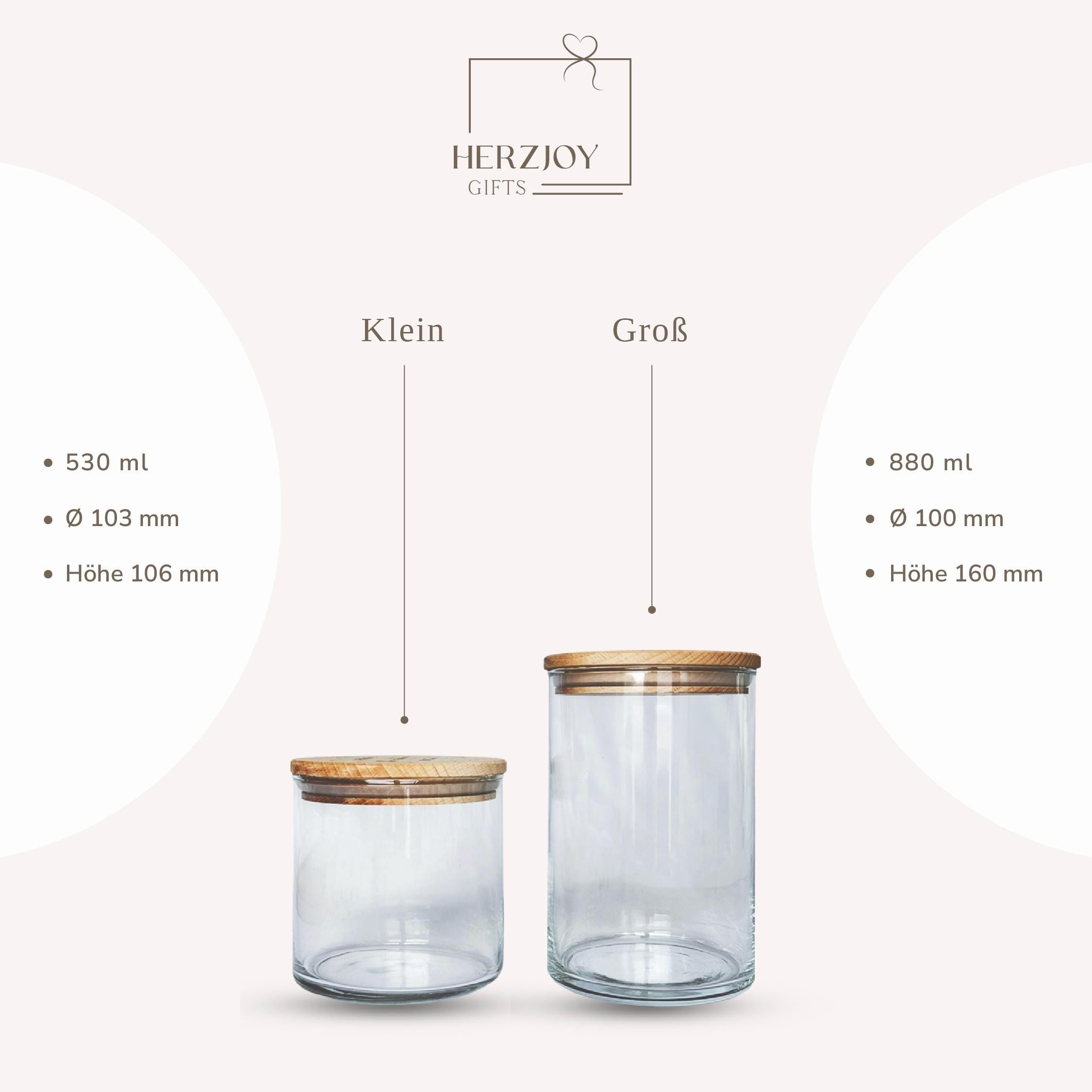 Vorratsglas personalisiert als Jugendweihe Geschenkidee. Das gravierte Glas eignet sich perfekt zum Verschenken von Geld, kleinen Geschenken oder Gutscheinen und bleibt lange als Dekoration erhalten.