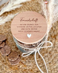 Vorratsglas „Freundschaft“ personalisiert – Geschenkidee für Frauen, Freundinnen, Kolleginnen oder Schwestern. Geeignet als Weihnachtsgeschenk, Ostergeschenk, Geburtstagsgeschenk oder kleine Aufmerksamkeit. Hochwertige Materialien und individuelles Design.
Vorratsglas Keksdose Vorratsdose Personalisiert mit Gravur. 
Ostern Weihnachten Muttertag.
Abschiedsgeschenk  Kollegin Erzieherin