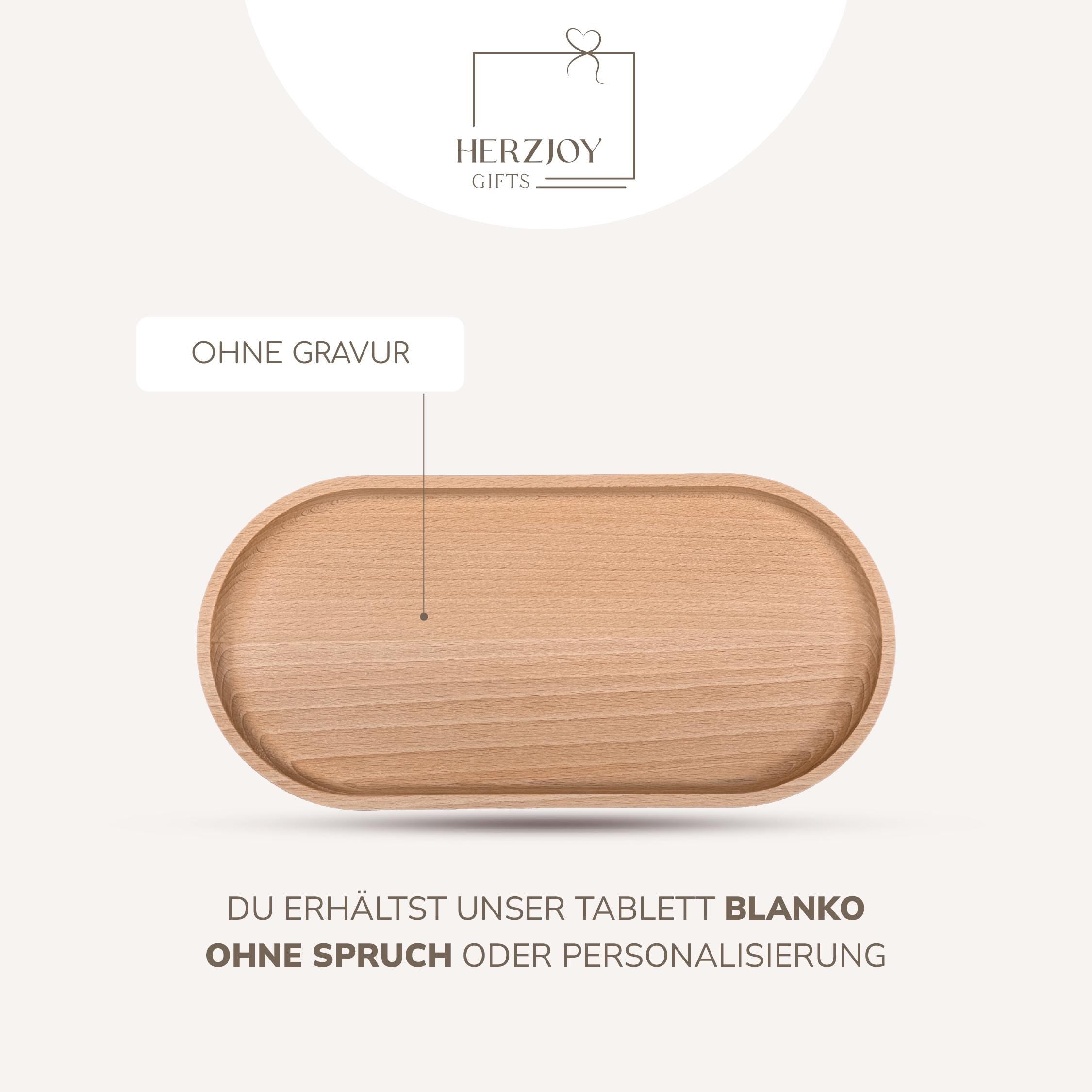 Ein handgefertigtes Buchenholz-Tablett mit Hartwachs-Beschichtung, das als personalisiertes Geschenk zu verschiedenen Anlässen wie Geburtstagsfeiern oder Ostern verwendet werden kann. Ideal für dekorative Zwecke und das Servieren kleiner Leckereien.