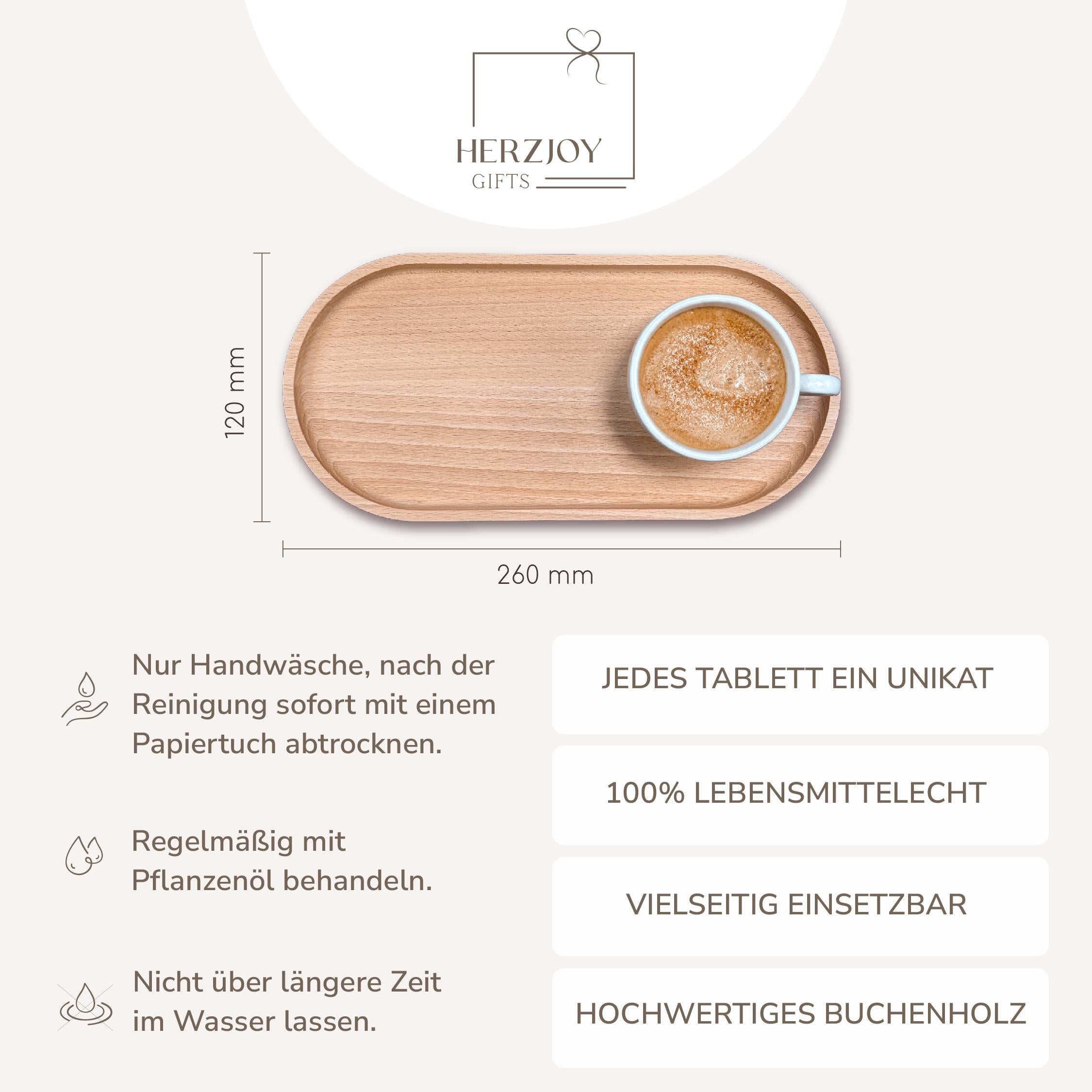 Ein wunderschönes Buchenholz-Tablett, das sich als personalisiertes Geschenk für Mama, Schwester oder Freund eignet. Mit einer Hartwachs-Beschichtung für eine lange Lebensdauer und einfache Pflege. Perfekt für die Dekoration und das Servieren von Leckereien. Steingut Tasse. Personalisierte Geschenke