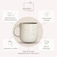 Keramiktasse mit personalisierter Namensgravur, befüllt mit Kaffee – auf Tablett serviert. Beige Tasse mit matter Oberfläche und 360 ml Volumen, perfekt für den Start in den Tag. Geschenk für Kolleg:innen, Freund:innen oder Familie, ideal für Abschied oder als kleine Überraschung. Zeitloses Design, langlebig, spülmaschinengeeignet, liebevoll graviert und dekorativ. Steingut Tasse . Geschenk für Herzensmensch und Lieblingsmensch