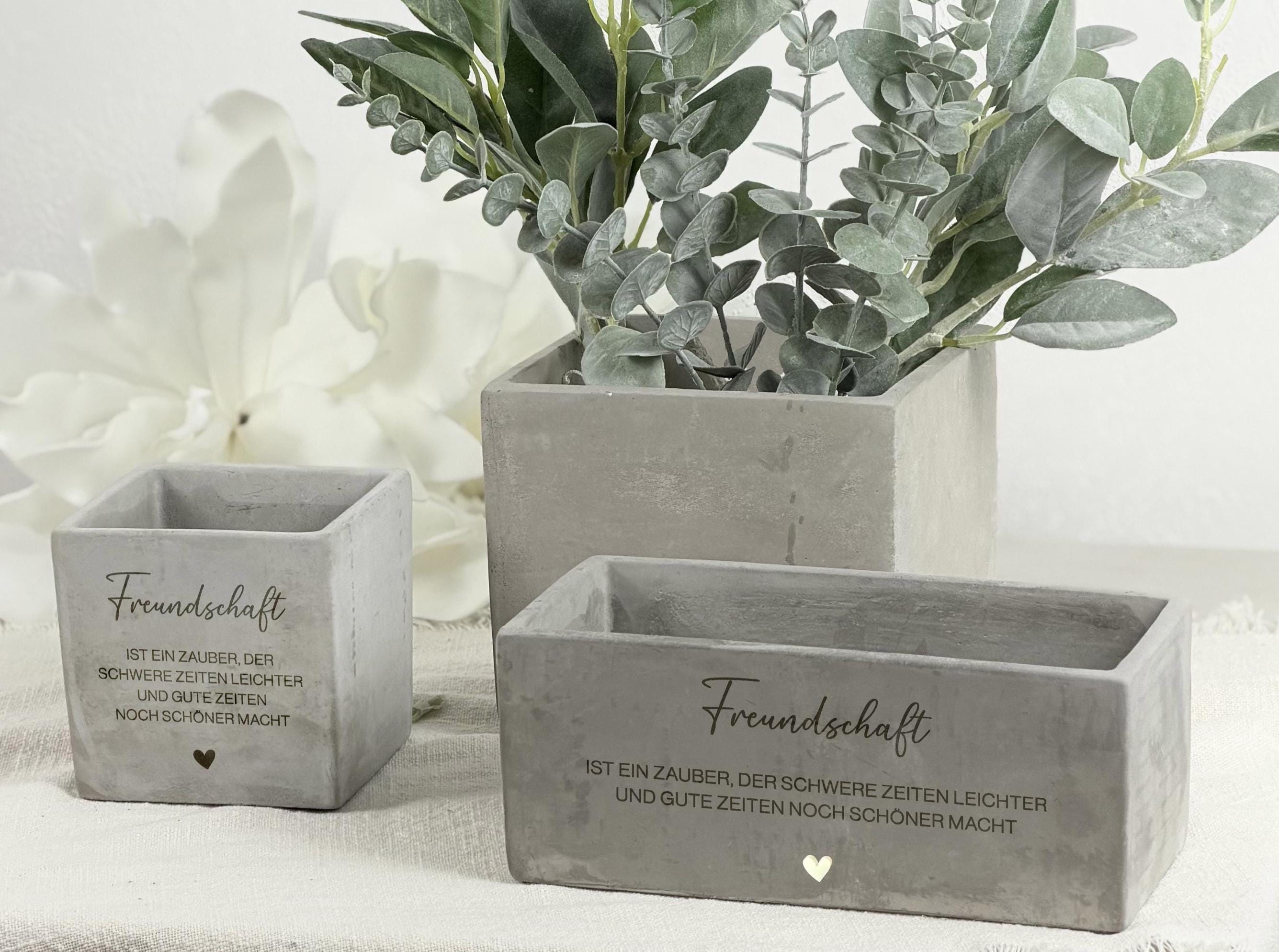 Blumentopf personalisiert mit Name für Freundin, perfekt geeignet als kreatives Weihnachtsgeschenk oder Geburtstagsgeschenk für Frauen. Fotos zeigen den Gravurtopf mit Pflanze, ideal als dekoratives Freundschaftsgeschenk. Emotional, individuell und liebevoll gestaltet für Schwester, beste Freundin oder Sisi.