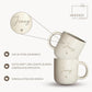 Gravierte Keramiktasse mit Name als personalisiertes Geschenk für sie oder ihn. Perfekt für Geburtstag, Muttertag oder Weihnachten. Zeitlos, persönlich und mit viel Liebe gestaltet.