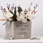 Blumentopf personalisiert mit Zahl und Wunschtext, stilvolles Geschenk zum runden Geburtstag, perfekt als Geburtstagsgeschenk für Frau, Mama oder Freundin, dekoratives Highlight für Zuhause