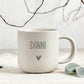 Gravierte Tasse mit Namen als liebevolles Geschenk für sie oder ihn. Die personalisierte Keramiktasse überzeugt durch schlichtes Design, hochwertige Verarbeitung und emotionale Bedeutung – perfekt für Geburtstag oder besondere Anlässe.