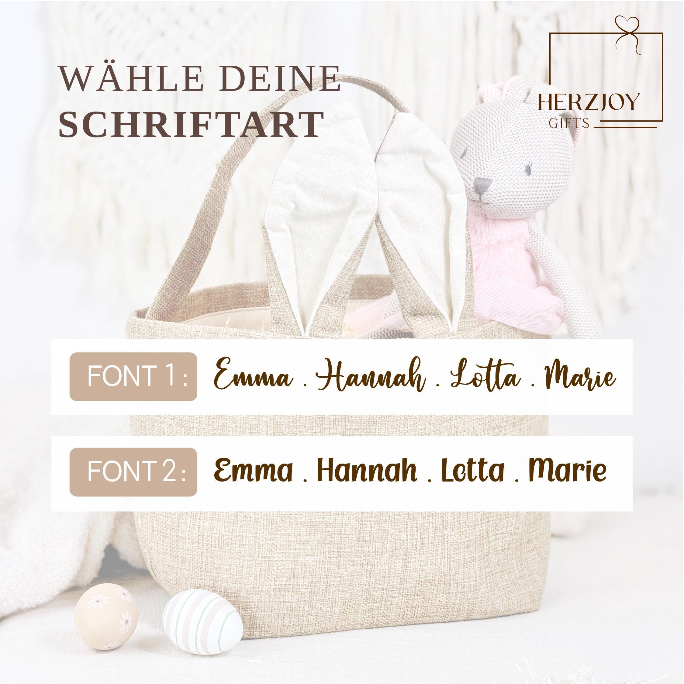 Osterkorb mit Namen für Jungen oder Mädchen, liebevoll gestaltetes Osternest Kinder zur Eiersuche. Das personalisierte Osterkörbchen ist eine kreative Geschenkkorb Idee und eignet sich als nachhaltiges Ostergeschenk Kind mit individueller Note.