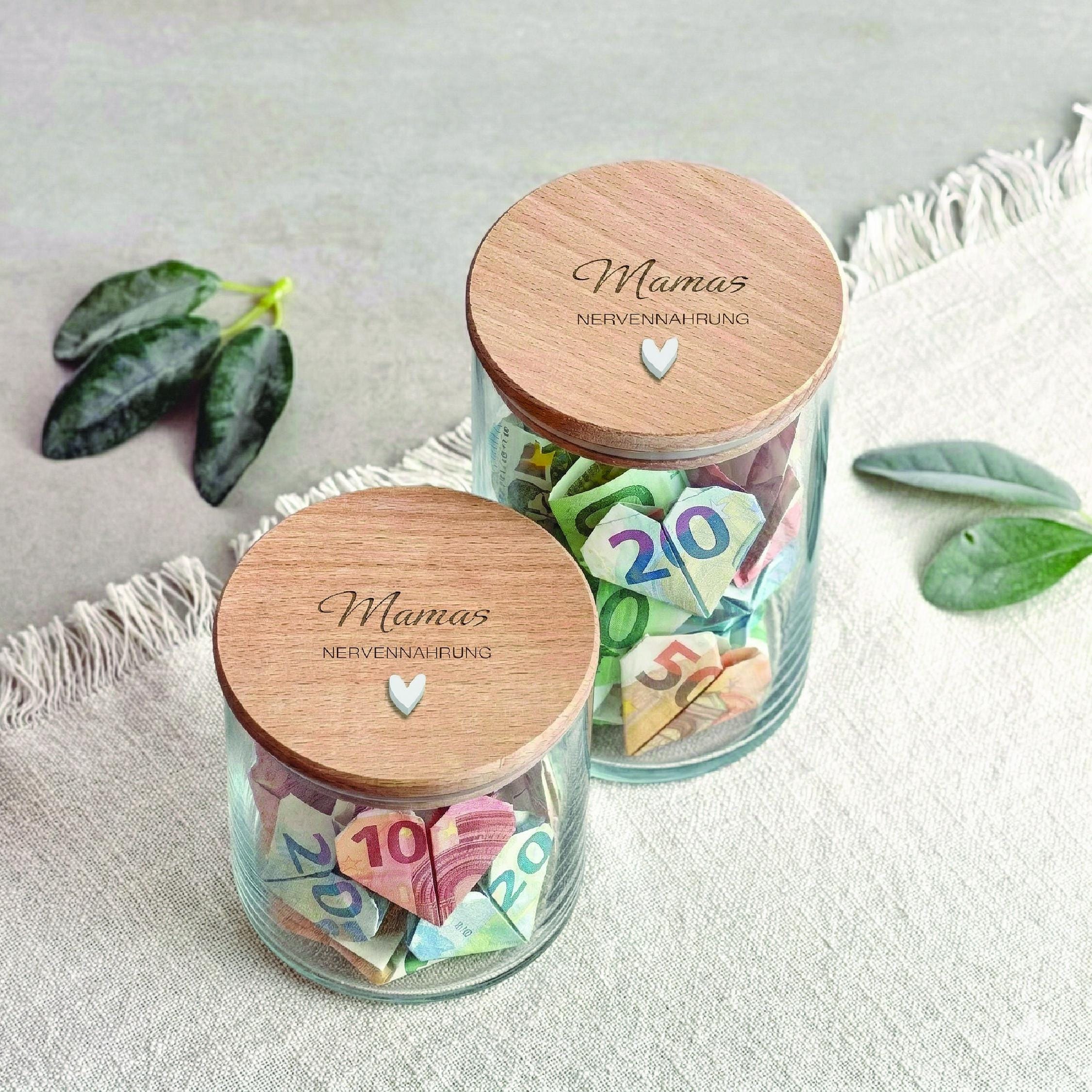 Mama Geburtstagsgeschenk im personalisierten Vorratsglas, liebevoll gestaltetes Naschglas als Muttertagsgeschenk oder kleines Geschenk für Mama.Vorratsglas personalisiert für Mama, kreatives Muttertagsgeschenk mit Nervennahrung, individuelles Geschenk für Mama oder Oma.