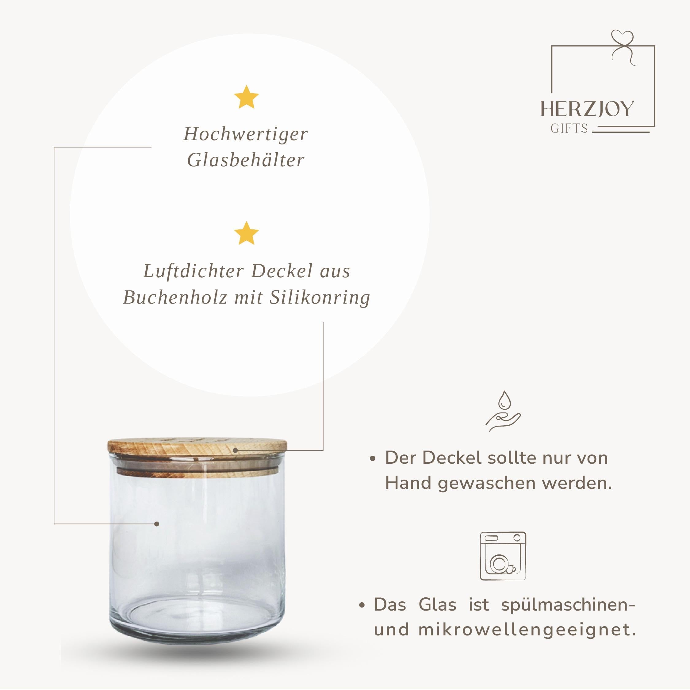 Personalisiertes Vorratsglas Nervennahrung als Geschenkidee für Kollegen. Ideal als Abschiedsgeschenk für Kollegin oder als kleine Aufmerksamkeit für Chefin. Mit Namen graviert wird das Glas zu einem besonderen Dankeschön Geschenk für Mitarbeiter oder zum Geburtstag.