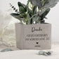 Abschiedsgeschenk Kindergarten als personalisierter Blumentopf mit Spruch für Erzieherin. Perfekt als Danke Geschenk von Kindern und Eltern zum Jahresende, Kita Abschied oder Gruppenabschied.