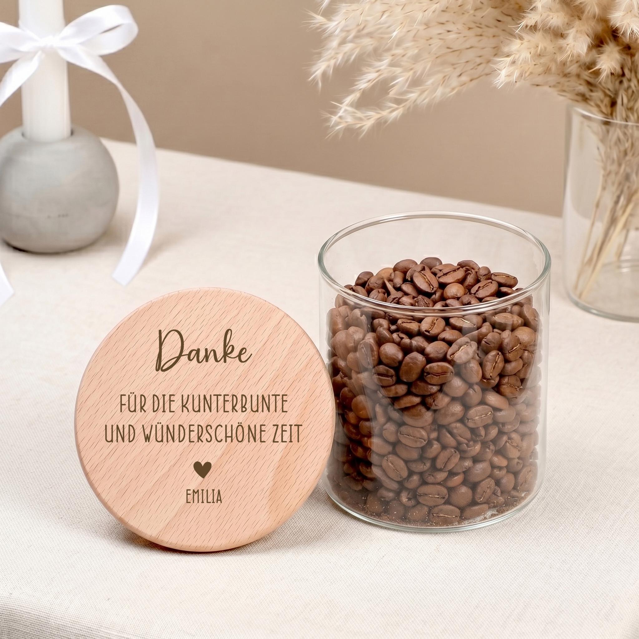 Geschenkidee Abschied Kita als dekoratives Vorratsglas mit individueller Gestaltung. Dieses Glas eignet sich perfekt für Erzieher oder Erzieherin und bleibt als Erinnerungsstück lange erhalten.