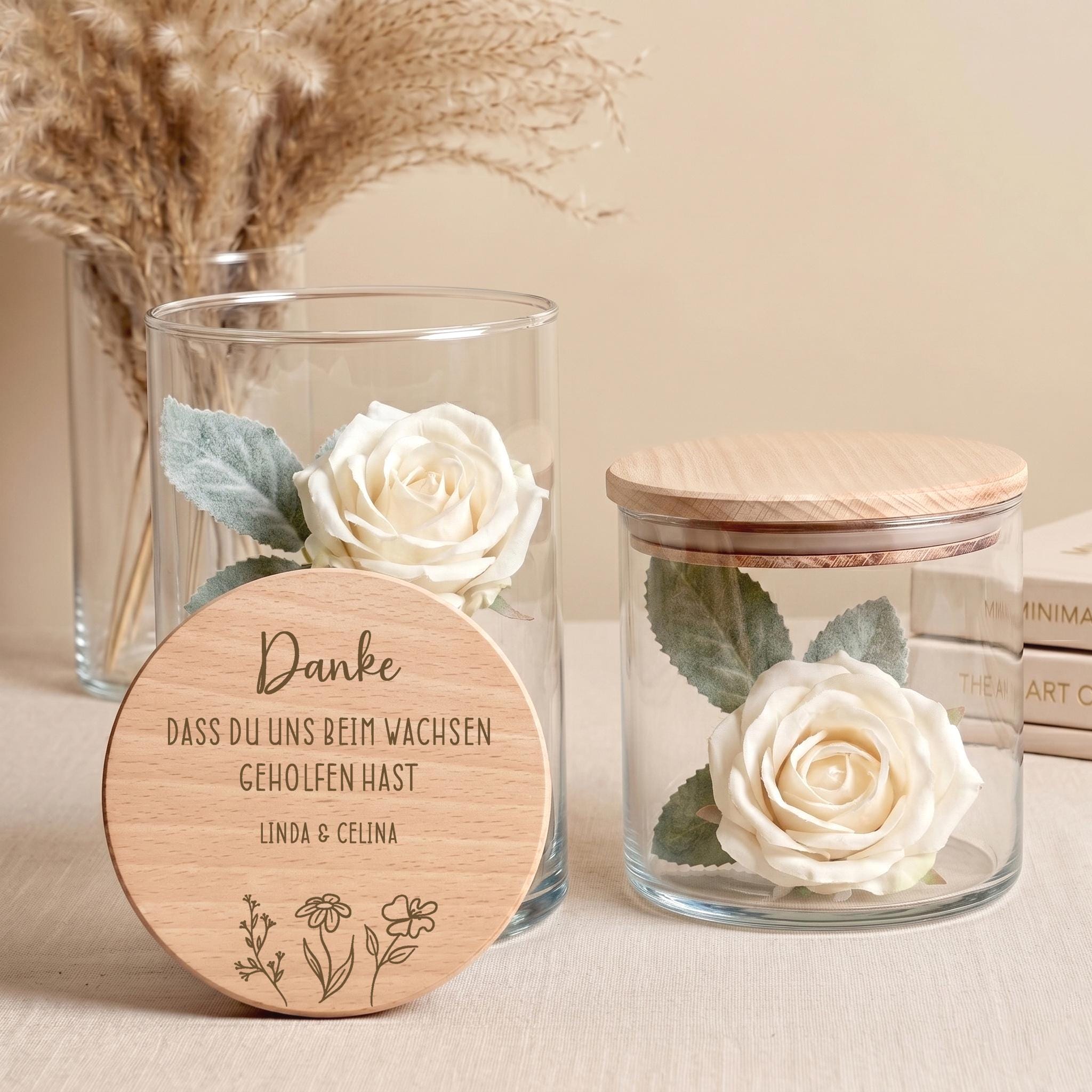 Abschiedsgeschenk für Erzieherin oder Lehrerin als personalisiertes Vorratsglas. Diese liebevolle Geschenkidee eignet sich perfekt zum Kita Abschied oder Schuljahresende und kann mit Süßigkeiten, Keksen oder Geldgeschenken befüllt werden. Eine schöne Erinnerung an die gemeinsame Zeit.