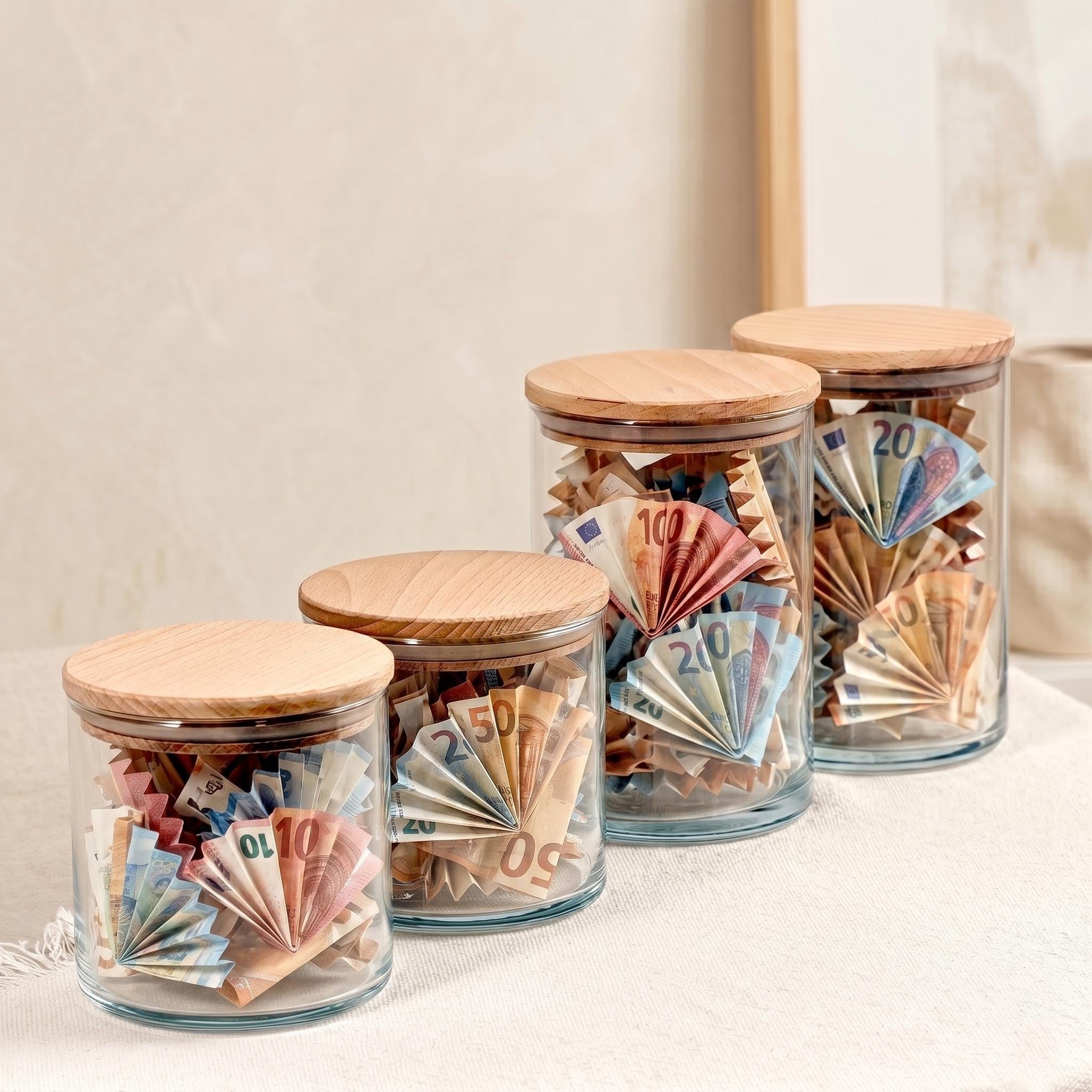 Gastgeschenk Hochzeit oder Brautpaar Geschenk als personalisiertes Vorratsglas mit modernem Design. Eine besondere Aufmerksamkeit mit persönlicher Note für Hochzeit, Verlobung oder Einweihung.