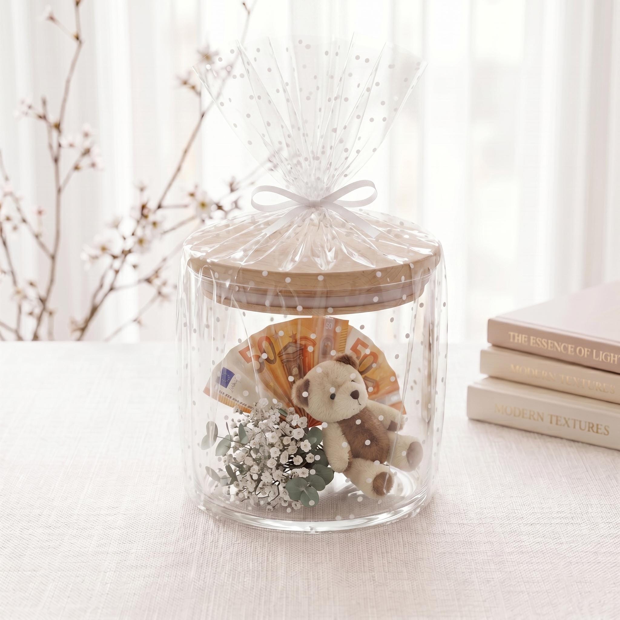 Geburtstagsgeschenk für Freundin mit personalisiertem Vorratsglas und Namensgravur, kreative Geschenkidee zum Befüllen mit Küsschen, Pralinen oder einem Geldgeschenk
