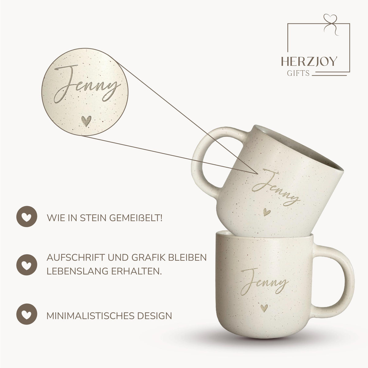 Hochwertige Kaffeetasse mit individueller Personalisierung als Familiengeschenk zur Schwangerschaft oder zu Weihnachten. Die Keramiktasse verbindet modernes Design mit einer persönlichen Botschaft und macht jeden Kaffeemoment zu einer besonderen Erinnerung.