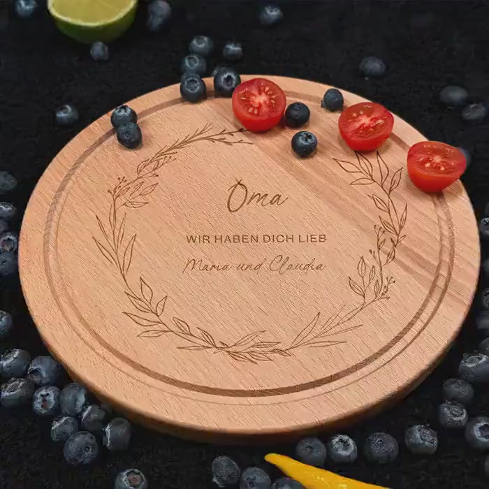 Frühstücksbrett Personalisiert mit Namen | Personalisiertes Schneidebrett, Geschenkidee Weihnachten, Individuelles Brett, Geburtstag Frauen