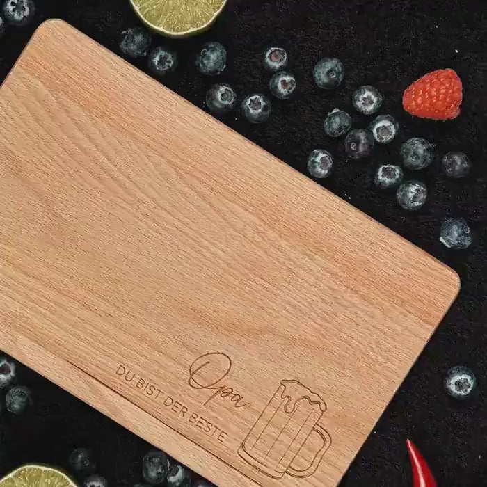 Frühstücksbrettchen für Opa | Personalisiertes Frühstücksbrett, Geschenkeidee für Vatertag, Holzbrettchen für Uropa Onkel und Papa, Holzdeko