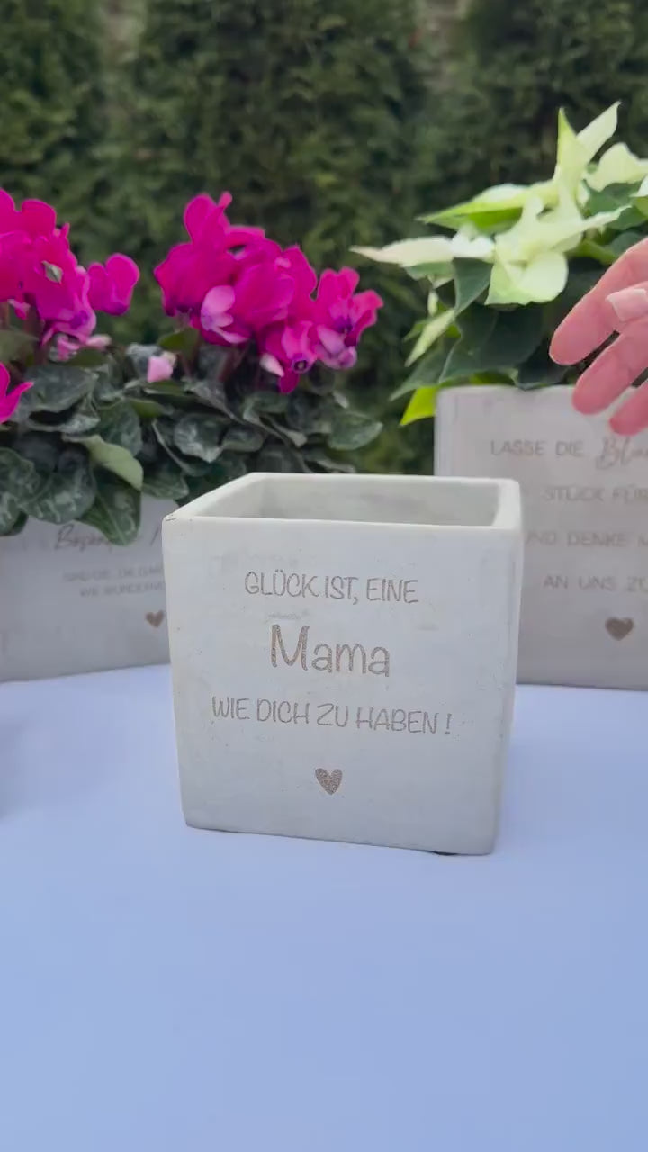 Personalisiertes Geschenk mit Zahl | Geburtstagsgeschenk 30, 40, 50, 60, 70 | 80 Geburtstag, Blumentopf mit Wunschzahl, Runder Geburtstag