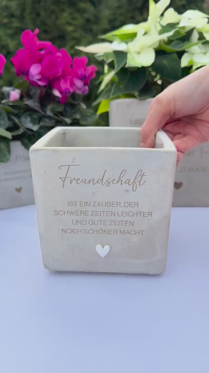 Beste Freundin Geschenk | Personalisierter Blumentopf Freundschaft, Geschenkidee Freundin Geburtstag | Weihnachtsgeschenk Individuell Frauen