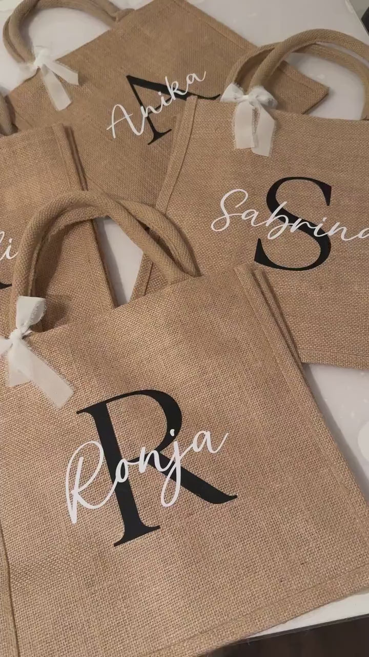 Personalized Jute Bag with Name | for birthday, anniversaries, Christmas, gift, friendship, shopper, jute bag, handbag, mom